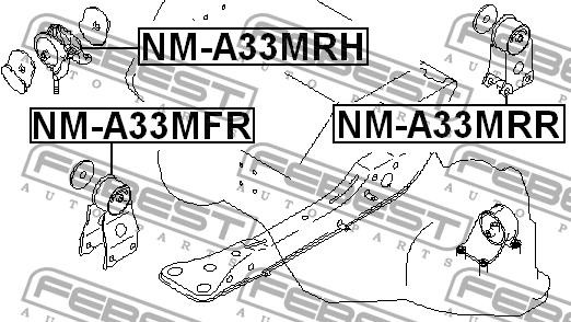 Подушка двигателя NM-A33MFR FEBEST