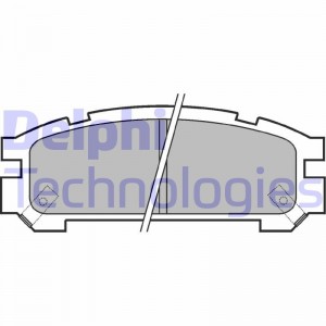 Комплект тормозных колодок, диско LP814 DELPHI