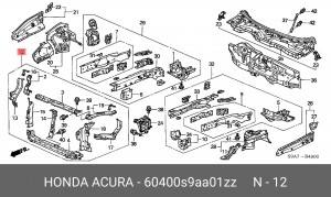Панель передняя 60400S9AA01ZZ HONDA