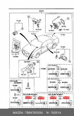 Деталь TB84762GXA MAZDA