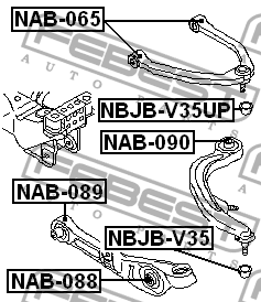 Сайлентблок рычага подвески NAB-089 FEBEST