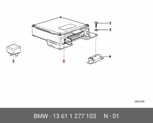 Блок управления, управление двигателем 13611277103 BMW