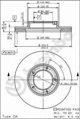 Тормозной диск 09.5718.10 BREMBO