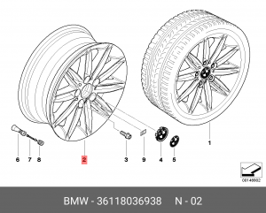 Диск колеса 36 11 8 036 938 BMW