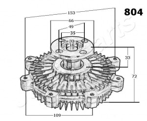 Сцепление, вентилятор радиатора VC-804 JAPAN PARTS GROUP