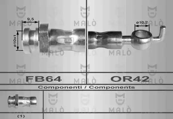Тормозной шланг 80041 MALO