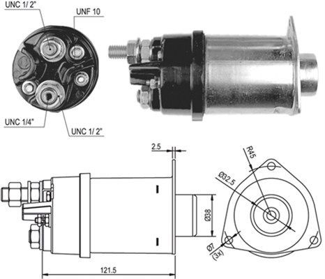 Тяговое реле, стартер 940113050027 MAGNETI MARELLI