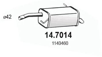 Глушитель выхлопных газов конечный 147014 ASSO