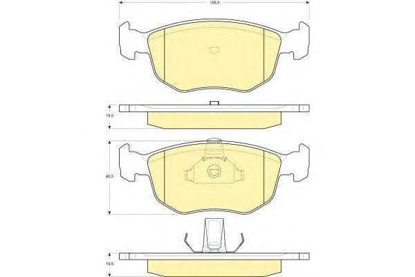 Комплект тормозных колодок, диско 6116182 GIRLING