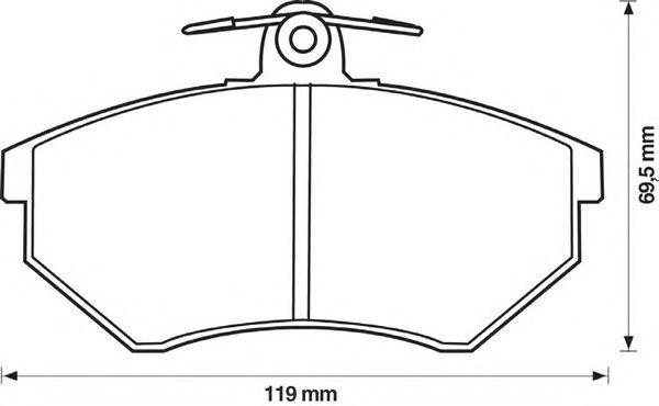 Комплект тормозных колодок, диско 571376B BENDIX JURID