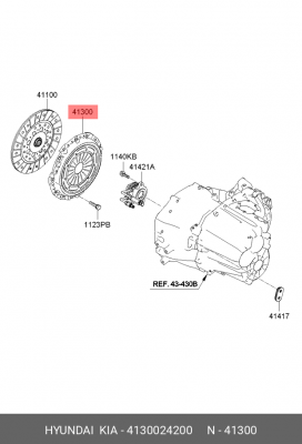Корзина сцепления 4130024200 HYUNDAI KIA