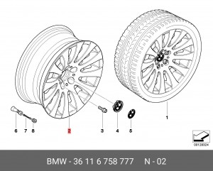Диск колеса 36 11 6 758 777 BMW