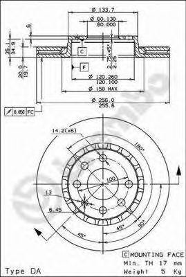 Тормозной диск 09.5527.24 BREMBO