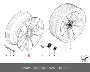 Диск колеса 36 11 3 411 524 BMW