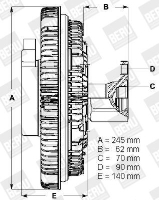 Сцепление, вентилятор радиатора LK030 BERU