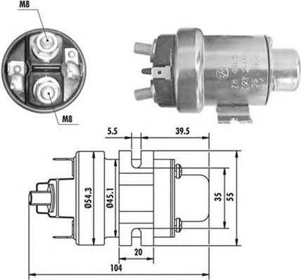 Тяговое реле, стартер 940113050020 MAGNETI MARELLI
