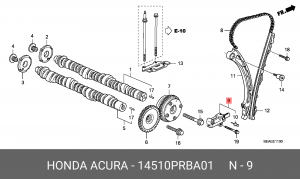 Натяжитель цепи ГРМ 14510-PRB-A01 HONDA