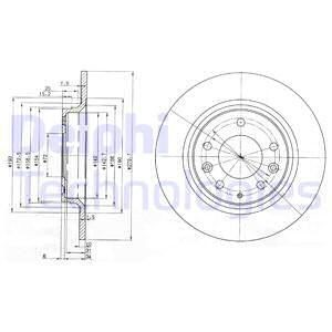 Тормозной диск BG3875 DELPHI