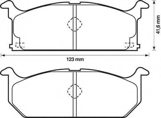 Комплект тормозных колодок, диско 572261B BENDIX JURID