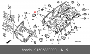 Деталь 91606SE0000 HONDA