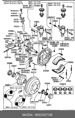 Колесный тормозной цилиндр W02333710E MAZDA