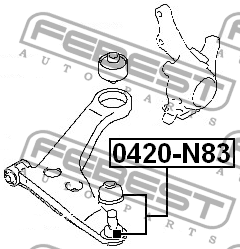 Опора шаровая подвески 0420-N83 FEBEST