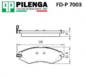 Колодки тормозные дисковые FDP7003 PILENGA