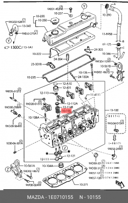 Уплотнительное кольцо, стержень кла 1E0710155 MAZDA