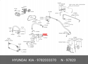 Осушитель, кондиционер 9782033370 HYUNDAI KIA