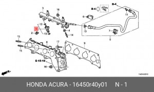 Форсунка топливная 16450R40Y01 HONDA