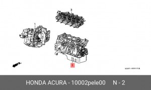 Блок цилиндров 10002PELE00 HONDA
