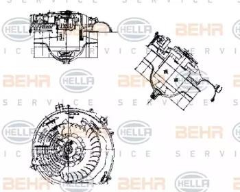 Электродвигатель, вентиляция салона 8EW 009 159-331 HELLA