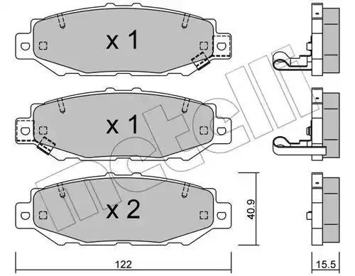 Комплект тормозных колодок, диско 22-0759-0 METELLI
