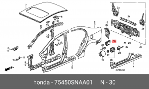 Клапан вентиляции салона 75450SNAA01 HONDA