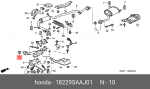 Уплотнительное кольцо, выпускной тр 18229SAAJ01 HONDA