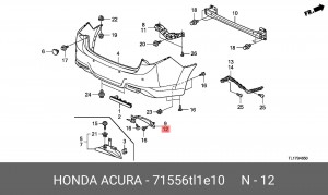 Деталь 71556TL1E10 HONDA
