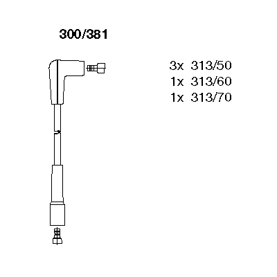 Ккомплект проводов зажигания 300381 BREMI