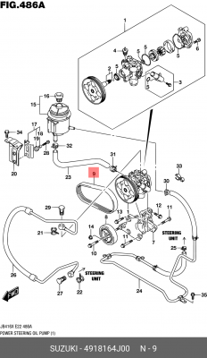 Поликлиновой ремень 49181-64J00 SUZUKI