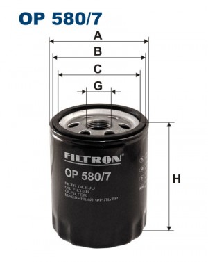 Фильтр масляный двигателя OP 580/7 FILTRON