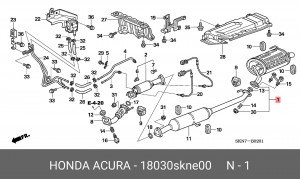 Глушитель выхлопных газов конечный 18030SKNE00 HONDA