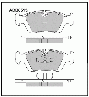 Колодки тормозные дисковые ADB0513 ALLIED NIPPON