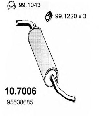 Глушитель выхлопных газов конечный 107006 ASSO