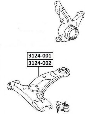 Рычаг подвески 3124-002 ASVA