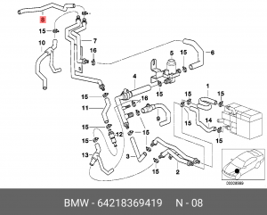 Шланг 64 21 8 369 419 BMW