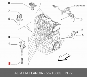 Свеча зажигания 55210685 ALFA FIAT LANCIA