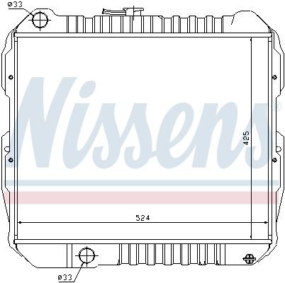 Радиатор, охлаждение двигател 64614 NISSENS