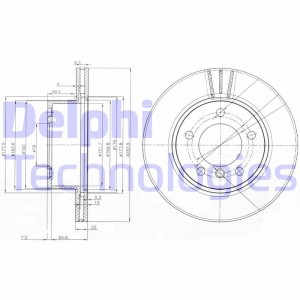 Тормозной диск BG3899 DELPHI