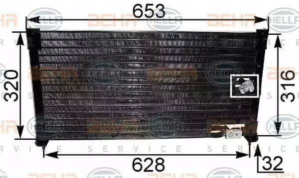 Конденсатор, кондиционер 8FC 351 036-281 HELLA