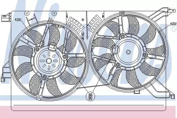 Вентилятор, охлаждение двигателя 85523 NISSENS