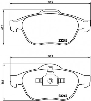 Комплект тормозных колодок, диско P68030 BREMBO